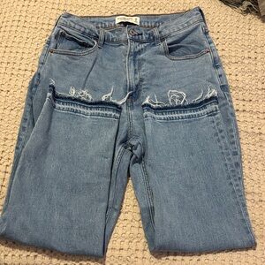 Abercrombie The Ankle Straight Ultra High Rise- Curve Love